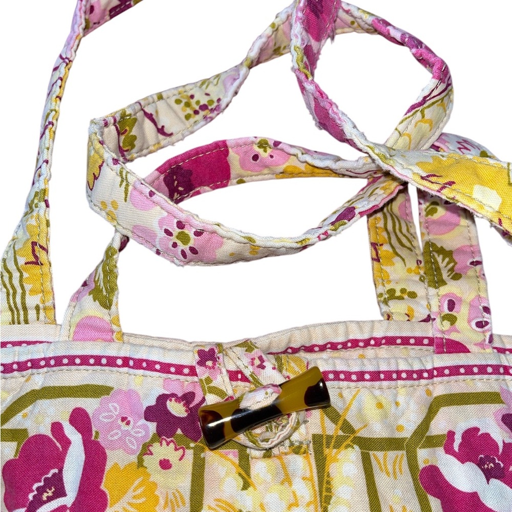 Vera Bradley Floral Quilted Tote Bag - Pink and Yellow - Picture 5 of 8